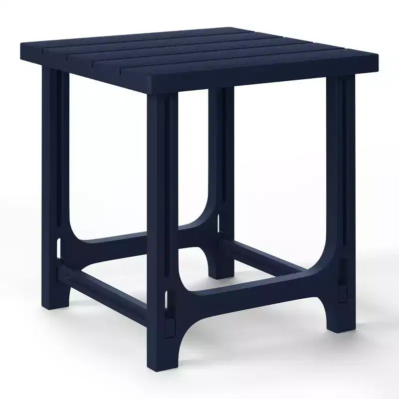 WestinTrends Azura, Set da 3 Pezzi di Sedie da Giardino Adirondack in Plastica HDPE con Tavolino Laterale Quadrato da 45 cm