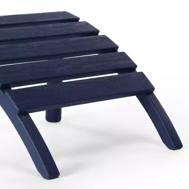 WestinTrends Azura, Set da 3 Pezzi di Sedie da Giardino Adirondack in Plastica HDPE con Tavolino Laterale Quadrato da 45 cm