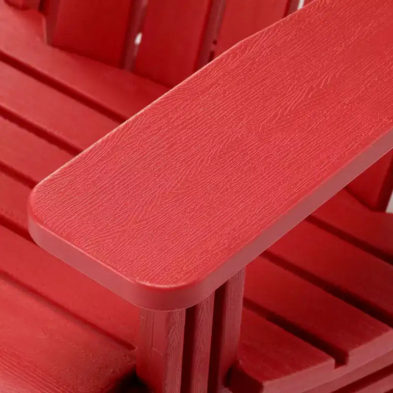 WestinTrends Azura, Set da 3 Pezzi di Sedie da Giardino Adirondack in Plastica HDPE con Tavolino Laterale Quadrato da 45 cm