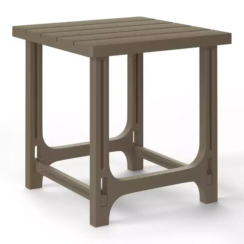 WestinTrends Azura, Set da 3 Pezzi di Sedie da Giardino Adirondack in Plastica HDPE con Tavolino Laterale Quadrato da 45 cm