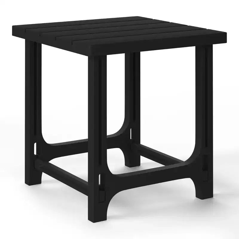 WestinTrends Azura, Set da 3 Pezzi di Sedie da Giardino Adirondack in Plastica HDPE con Tavolino Laterale Quadrato da 45 cm