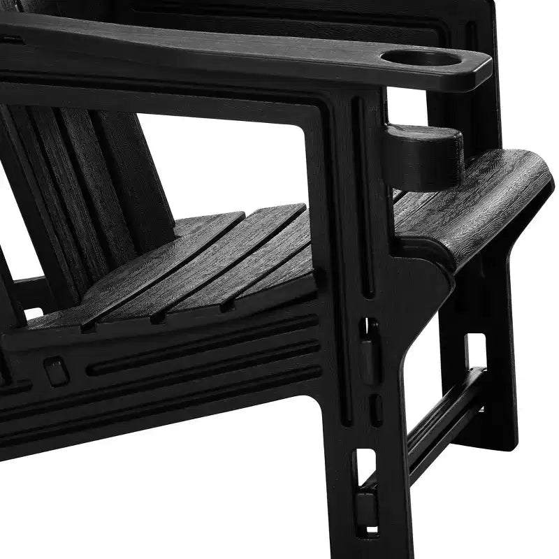 WestinTrends Azura Sedia Adirondack da Esterno in Plastica HDPE, Assemblaggio Senza Attrezzi, con Portabicchieri (Set di 2), Bianca