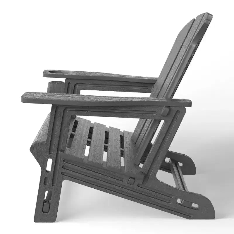WestinTrends Azura Sedia Adirondack da Esterno in Plastica HDPE, Assemblaggio Senza Attrezzi, con Portabicchieri (Set di 2), Bianca