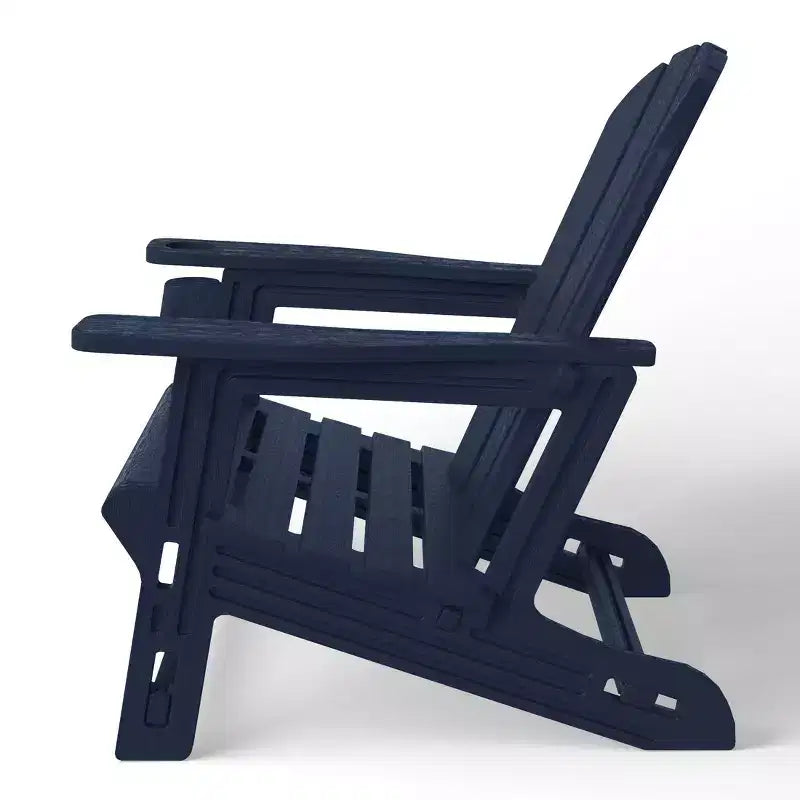 WestinTrends Azura Sedia Adirondack da Esterno in Plastica HDPE, Assemblaggio Senza Attrezzi, con Portabicchieri (Set di 2), Bianca