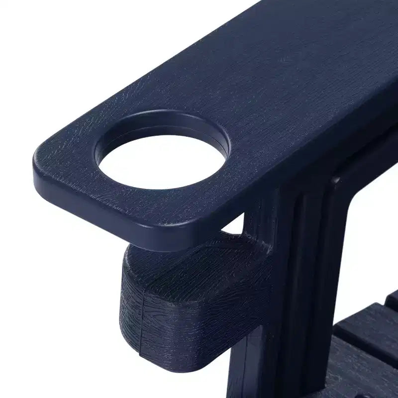 WestinTrends Azura Sedia Adirondack da Esterno in Plastica HDPE, Assemblaggio Senza Attrezzi, con Portabicchieri (Set di 2), Bianca