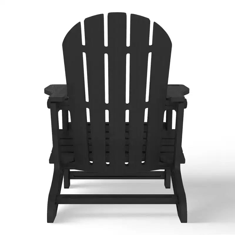 WestinTrends Azura Sedia Adirondack da Esterno in Plastica HDPE, Assemblaggio Senza Attrezzi, con Portabicchieri (Set di 2), Bianca