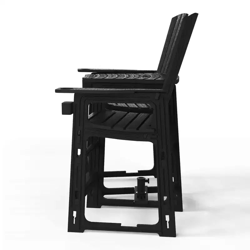 WestinTrends Azura Sedie Adirondack Alte da Esterno con Tavolino di Collegamento (Set da 2), Bianco