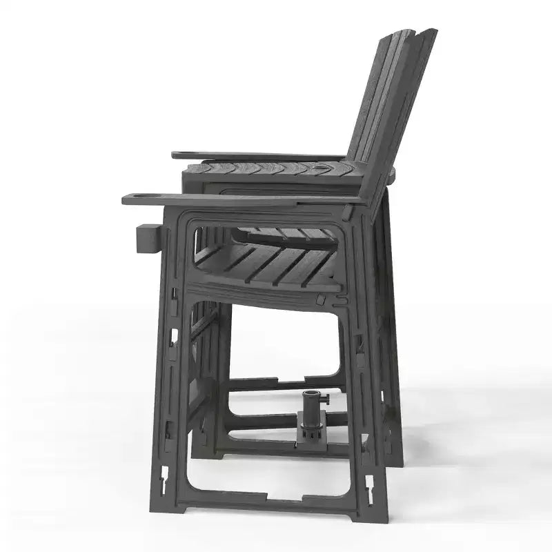 WestinTrends Azura Sedie Adirondack Alte da Esterno con Tavolino di Collegamento (Set da 2), Bianco