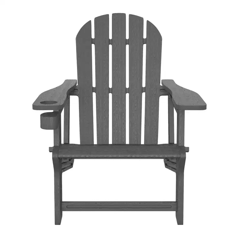 WestinTrends Chaise Adirondack d'extérieur en plastique HDPE Azura, assemblage sans outil, avec porte-gobelet, blanc