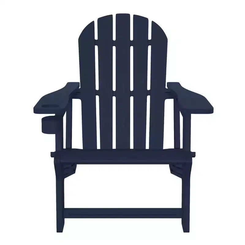WestinTrends Chaise Adirondack d'extérieur en plastique HDPE Azura, assemblage sans outil, avec porte-gobelet, blanc