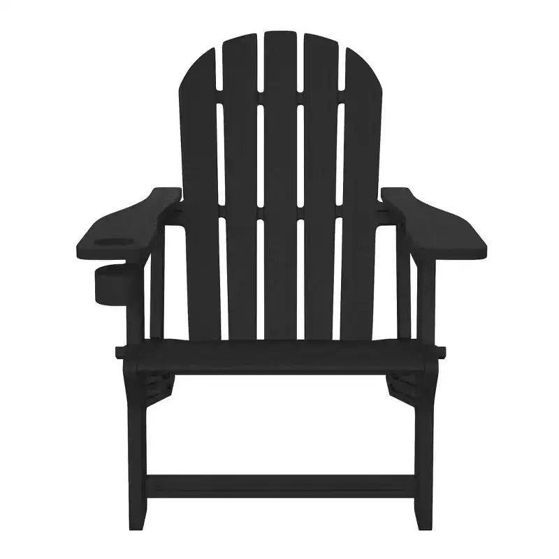 WestinTrends Chaise Adirondack d'extérieur en plastique HDPE Azura, assemblage sans outil, avec porte-gobelet, blanc