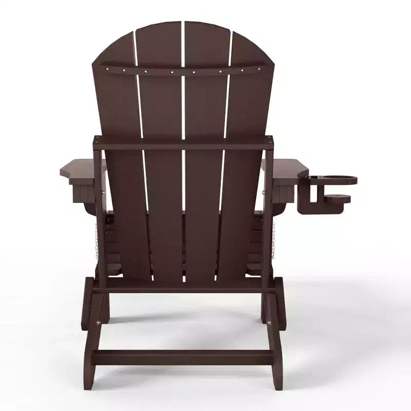 WestinTrends Malibu Sedia Adirondack Pieghevole Regolabile con Poggiapiedi Retrattile e Portabicchieri (Set da 2), Rosso