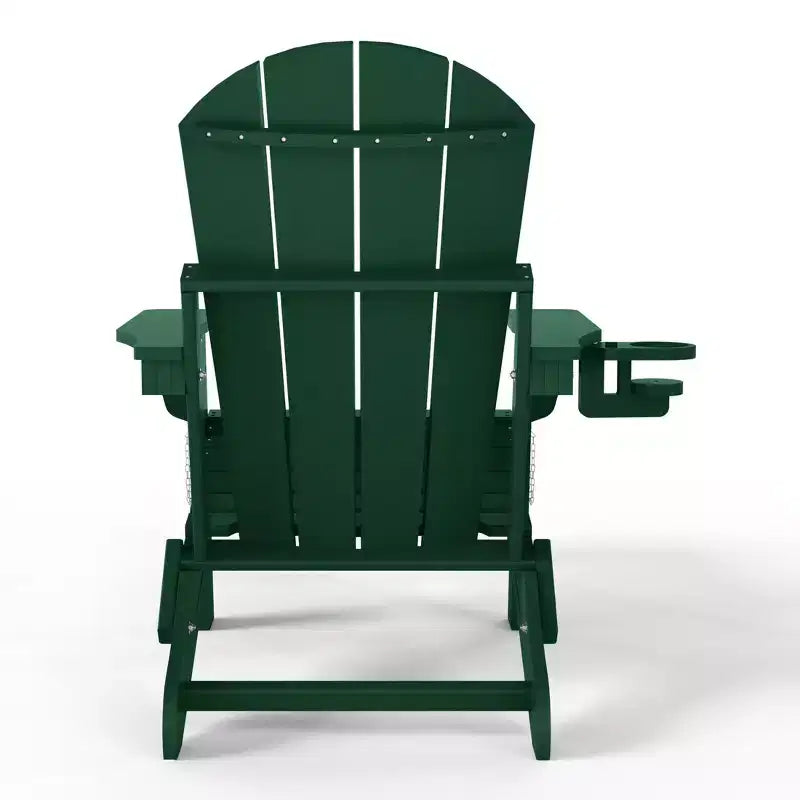 WestinTrends Malibu Sedia Adirondack Pieghevole Regolabile con Poggiapiedi Retrattile e Portabicchieri (Set da 2), Rosso