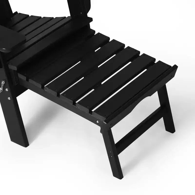 WestinTrends Sedia Adirondack Pieghevole Regolabile Malibu con Poggiapiedi Retrattile e Portabicchieri, Legno Invecchiato