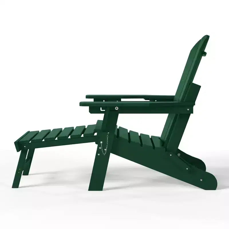 WestinTrends Sedia Adirondack Pieghevole Regolabile Malibu con Poggiapiedi Retrattile e Portabicchieri, Legno Invecchiato