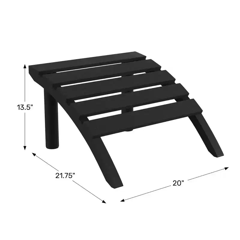 WestinTrends Azura Sgabello Poggiapiedi Adirondack per Esterni in HDPE