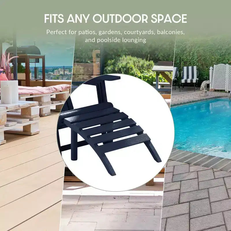 WestinTrends Azura Sgabello Poggiapiedi Adirondack per Esterni in HDPE