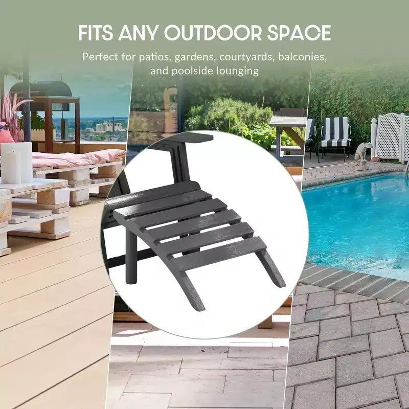 WestinTrends Azura Sgabello Poggiapiedi Adirondack per Esterni in HDPE