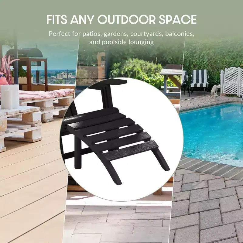 WestinTrends Azura Sgabello Poggiapiedi Adirondack per Esterni in HDPE