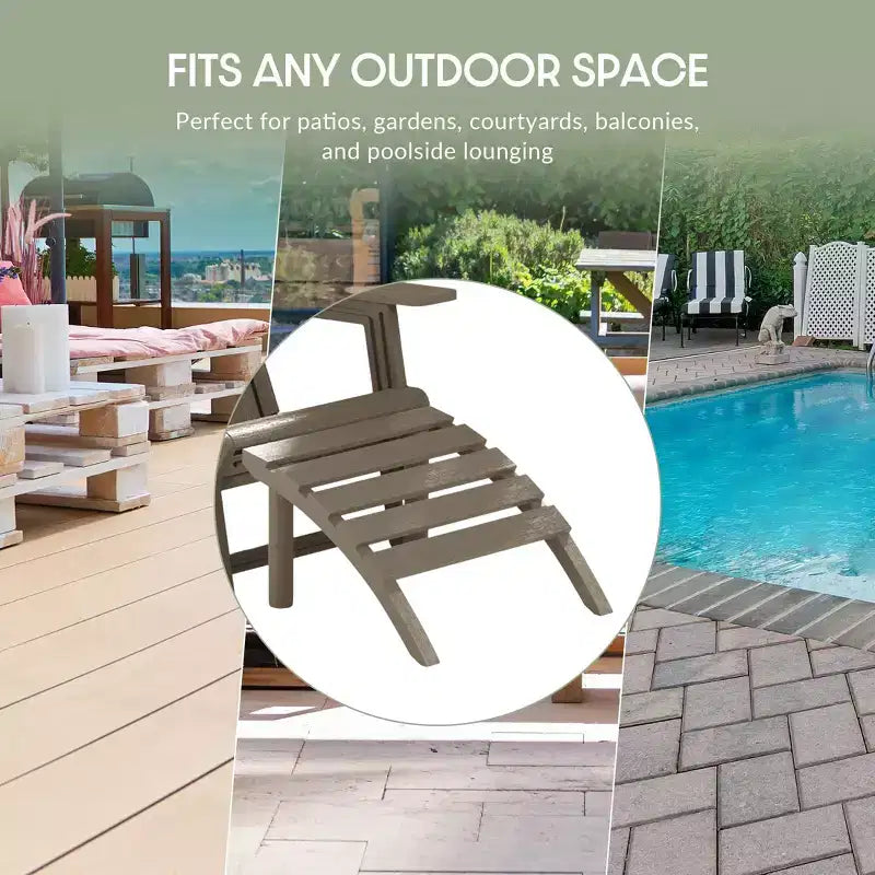 WestinTrends Azura Sgabello Poggiapiedi Adirondack per Esterni in HDPE