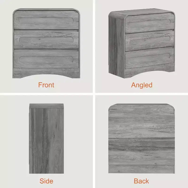 3 Drawer Dressers for Bedroom, 32 Wide Wood Storage Dresser Chest of Drawers Organizer