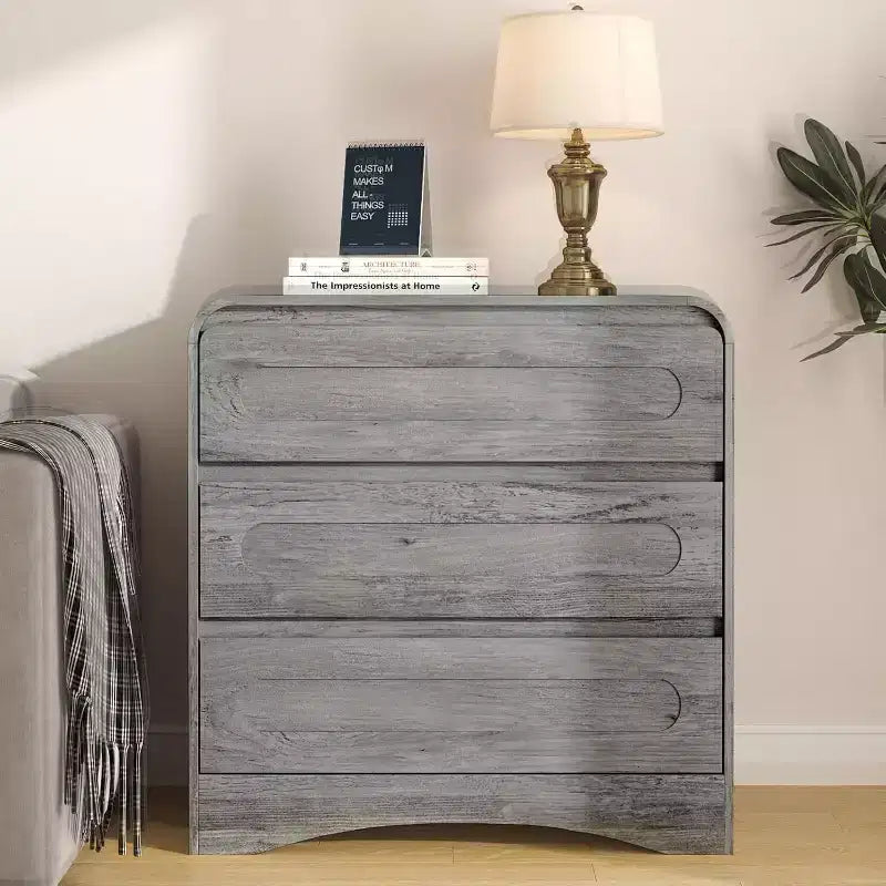 3 Drawer Dressers for Bedroom, 32 Wide Wood Storage Dresser Chest of Drawers Organizer