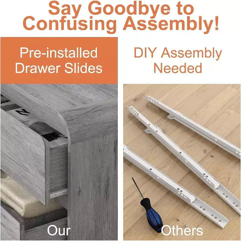 3 Drawer Dressers for Bedroom, 32 Wide Wood Storage Dresser Chest of Drawers Organizer