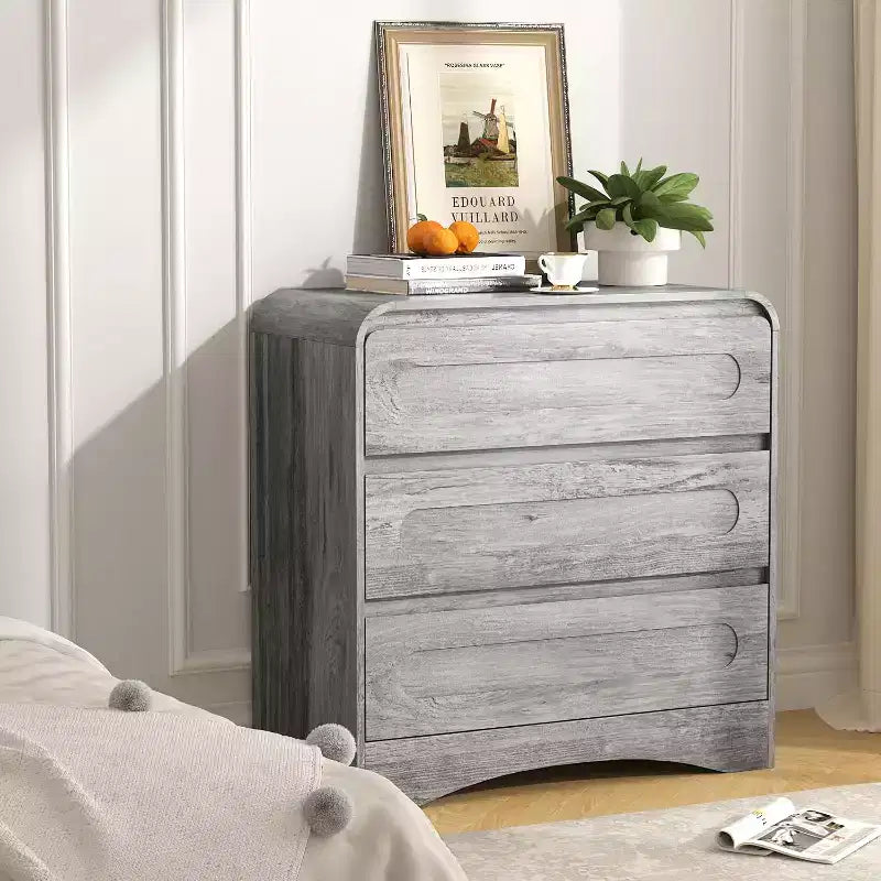 3 Drawer Dressers for Bedroom, 32 Wide Wood Storage Dresser Chest of Drawers Organizer