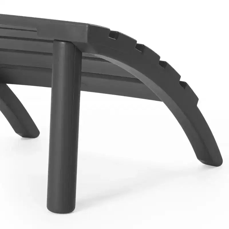 WestinTrends Azura, set 3 pezzi per patio, sedia Adirondack in HDPE con poggiapiedi e tavolino laterale da 45,72 cm, colore grigio