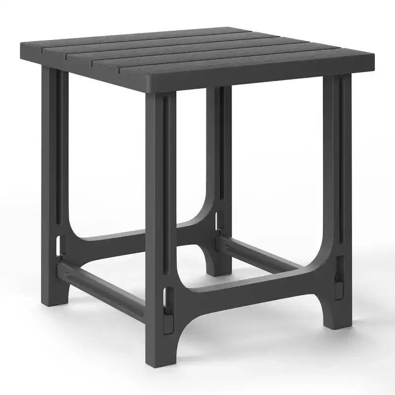 WestinTrends Azura, set 3 pezzi per patio, sedia Adirondack in HDPE con poggiapiedi e tavolino laterale da 45,72 cm, colore grigio