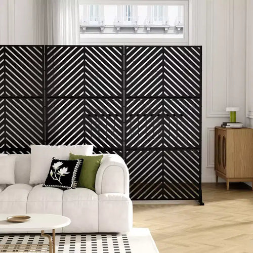 Panneau d'intimité extérieur noir naturel 72x35, ensemble de 3 pièces de paravent pliant naturel pour cour arrière et jardin