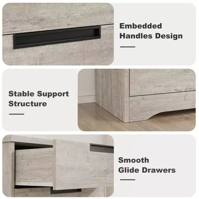 Cassettiera da camera da letto con 5 cassetti, in legno, per armadio, contenitore, organizer per ingresso, soggiorno e ufficio