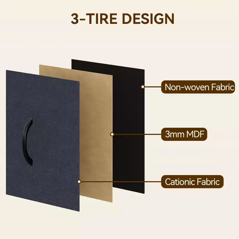 Cassettiera in tessuto alta 122 cm con 15 cassetti e struttura in acciaio e piano in legno, comò robusto per camera da letto, armadio, corridoio, soggiorno