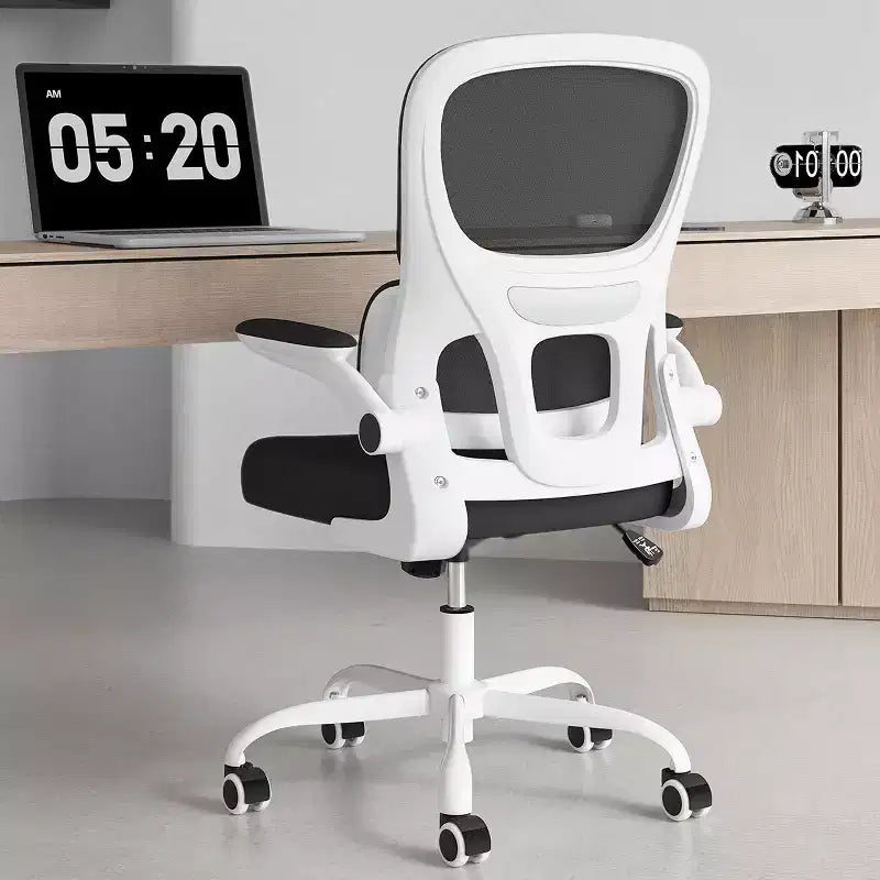 Mesh Ergonomic Office Chair, Computer Chair with Lumbar Support and Flip Armrest, Comfy Chair with Wheels for Study, Office, Home