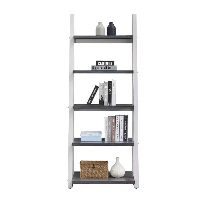 Wood Shelves, Storage Shelves with 5 Tiers, Small Bookcase for Books and CDs, Storage Organizer for Living Room, Hallway, Office