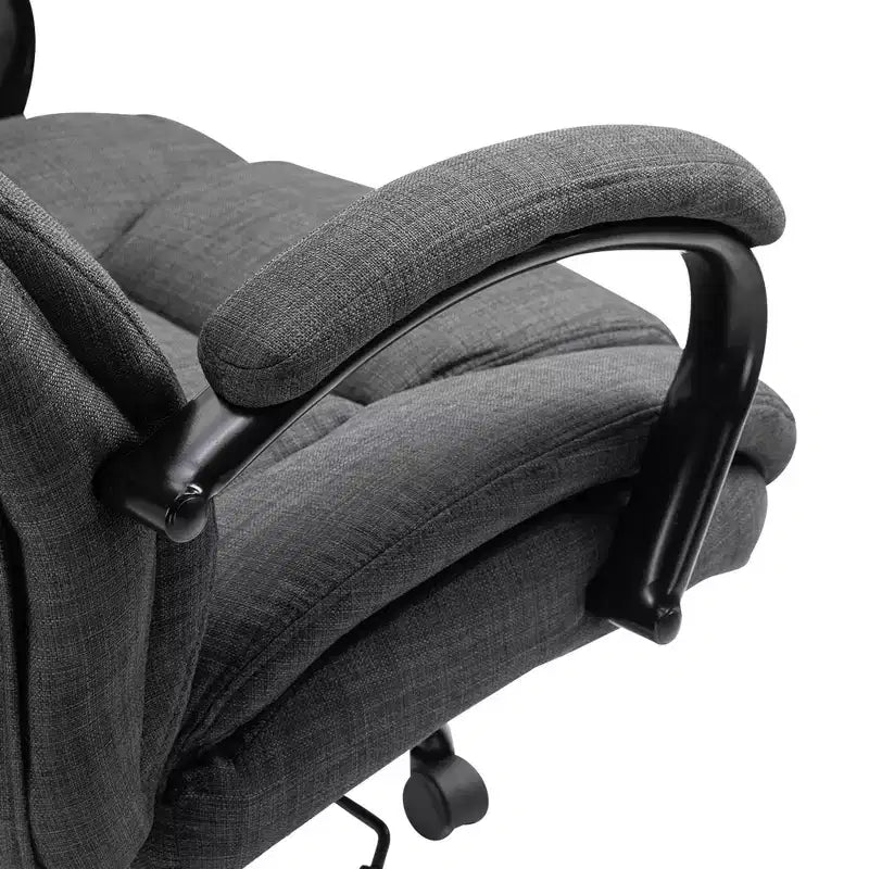 Sedia Comoda Extra Larga con Altezza Regolabile, Sedia da Ufficio Ergonomica con Braccioli Imbottiti, Sedia Criss Cross per Casa, Ufficio