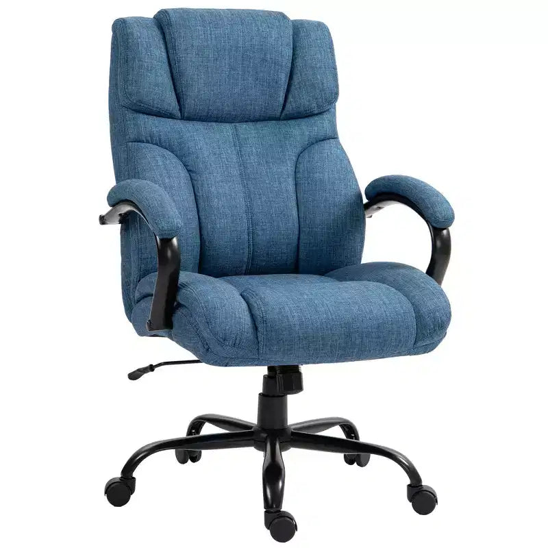 Extra Wide Comfy Chair with Adjustable Height, Ergonomic Office Chair with Padding Armrest, Criss Cross Chair for Home, Office