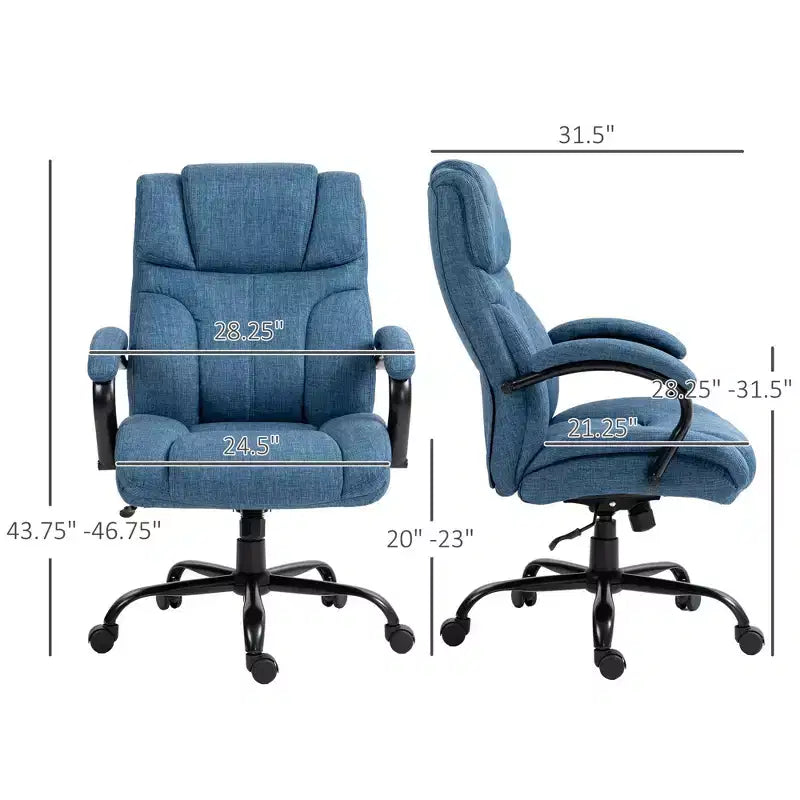 Sedia Comoda Extra Larga con Altezza Regolabile, Sedia da Ufficio Ergonomica con Braccioli Imbottiti, Sedia Criss Cross per Casa, Ufficio