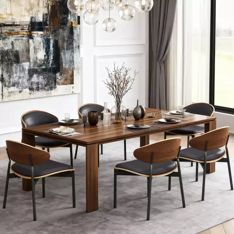 70.86 Inch Wooden Dining Table for 6 - 8 People
