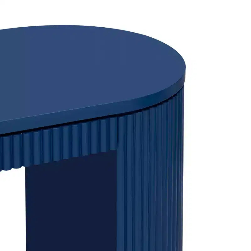 Tavolo consolle moderno con gambe curve, consolle a righe verticali con piano spesso, consolle stretta per soggiorno, ingresso