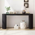 Tavolo consolle moderno con gambe curve, consolle a righe verticali con piano spesso, consolle stretta per soggiorno, ingresso