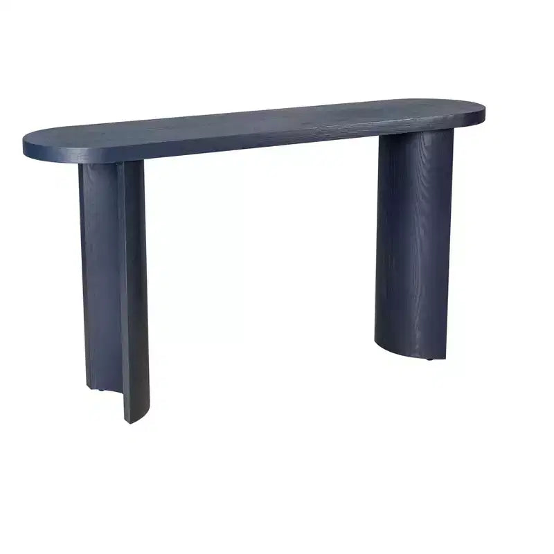 Tavolo da ingresso minimalista da 60 pollici con gambe curve, consolle lunga con piano spesso, tavolino d'accento per soggiorno, corridoio
