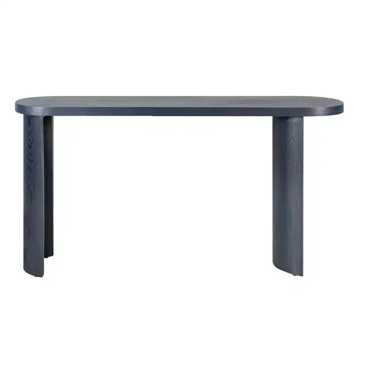 Tavolo da ingresso minimalista da 60 pollici con gambe curve, consolle lunga con piano spesso, tavolino d'accento per soggiorno, corridoio