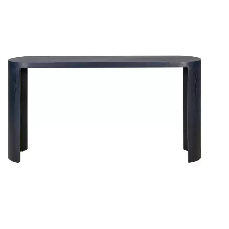 Tavolo da ingresso minimalista da 60 pollici con gambe curve, consolle lunga con piano spesso, tavolino d'accento per soggiorno, corridoio