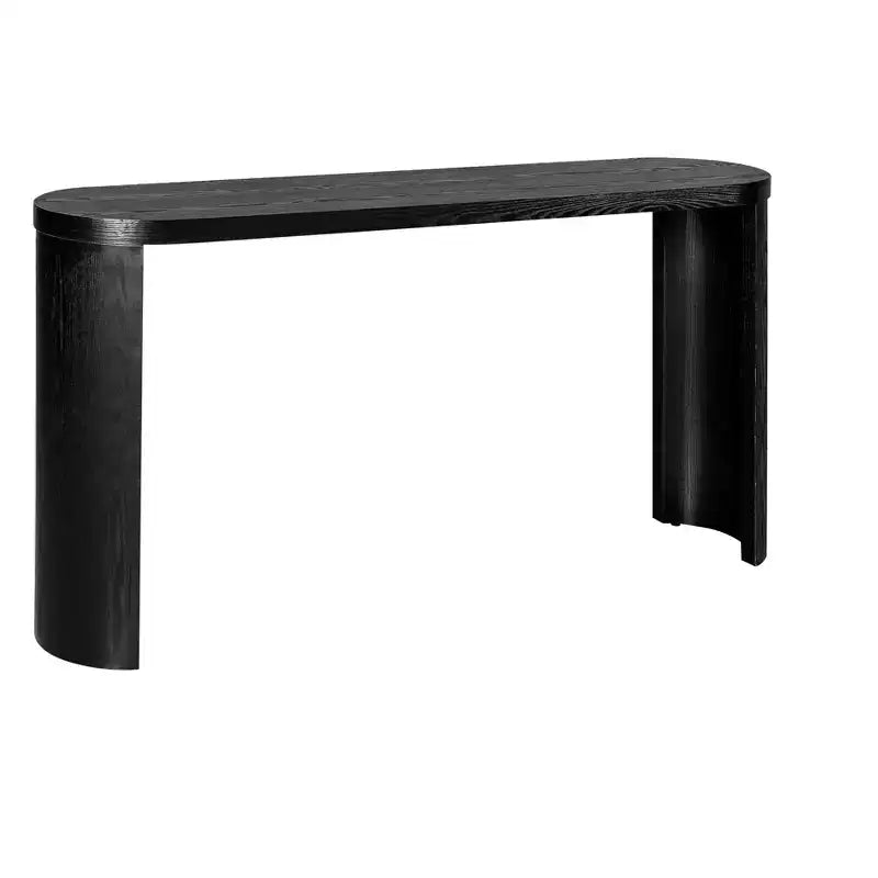 Tavolo da ingresso minimalista da 60 pollici con gambe curve, consolle lunga con piano spesso, tavolino d'accento per soggiorno, corridoio