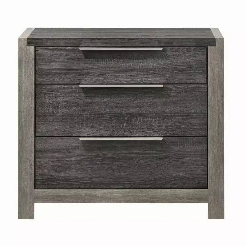 Comodino, 76 cm, 5 Cassetti Contenitori con Maniglie in Metallo