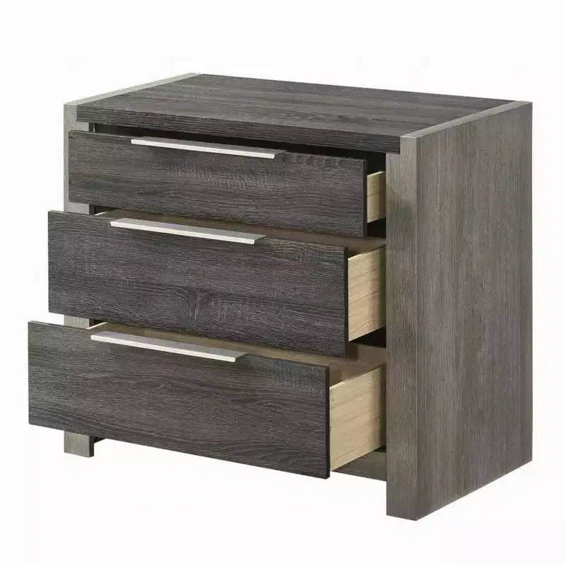 Nightstand, 30 Inch, 5 Storage Drawers with Metal Handles