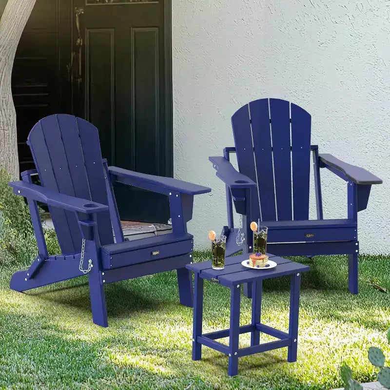 VINGLI Tavolino da Esterno, Tavolino da Caffè Adirondack in Plastica Impermeabile HDPE, Resistente alle Intemperie per Patio, Giardino, Piscina, Uso Interno