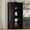 Kitchen Pantry Cabinet, Freestanding White Pantry Storage Cabinet, 60 Cupboard, Tall Bathroom Storage Cabinet