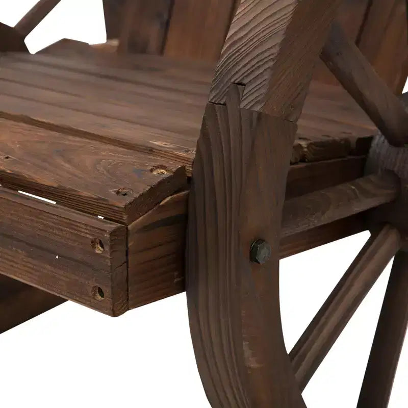 Sedia a Dondolo in Legno, Sedia a Dondolo Adirondack con Design a Doghe e Schienale Extra Grande, per Portico e Giardino
